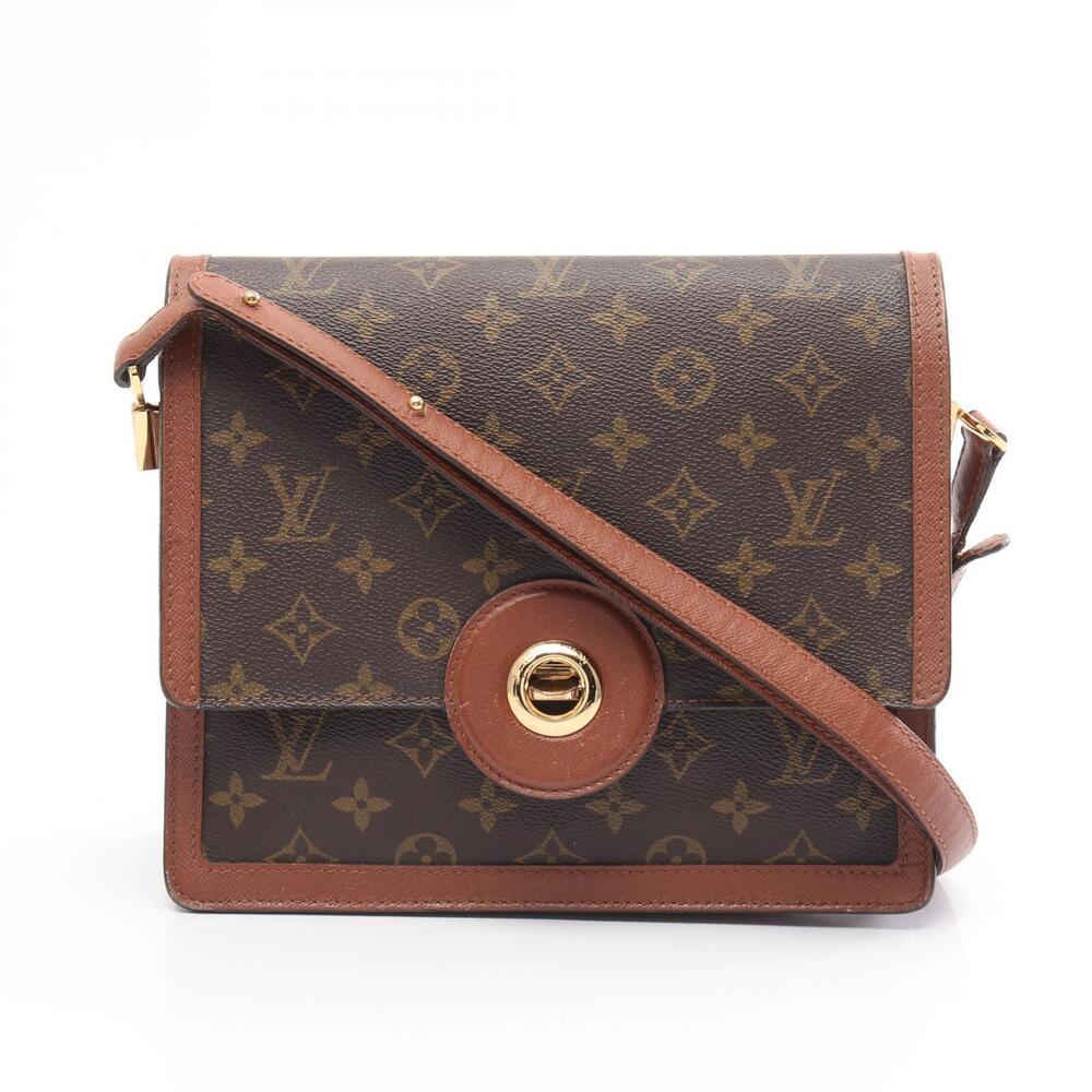 Louis Vuitton Raspail Shoulder Bag Canvas Leather Monogram Brown